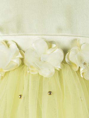 gathered floral applique frock - 16733366 - Standard Image - 3