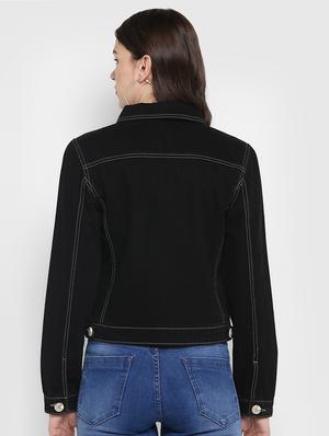long sleeved denim jacket - 16734574 - Standard Image - 3