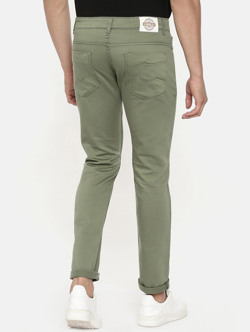 green solid plain jean - 16734699 - Zoom Image - 3