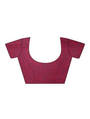 paisley printed saree with blouse - 16734796 - Standard Image - 3