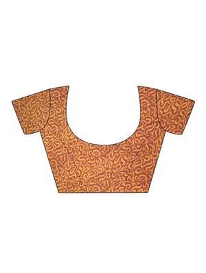paisley printed saree with blouse - 16734828 - Standard Image - 3
