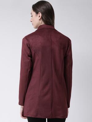 lapel neck long sleeved blazer - 16735151 - Standard Image - 3