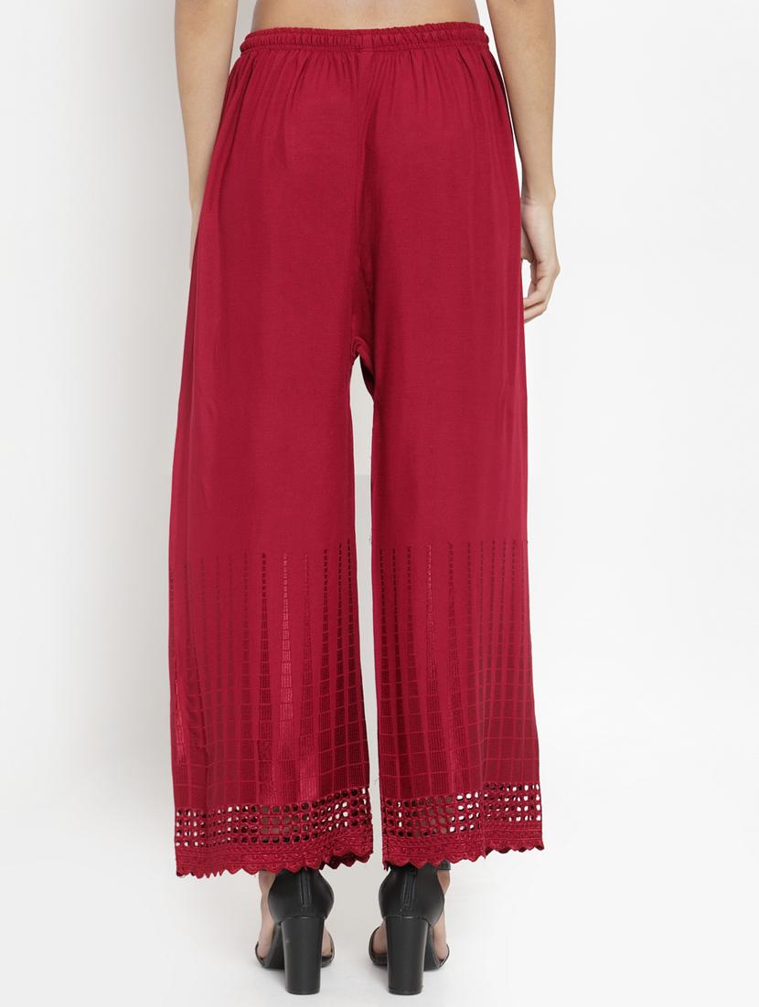 high rise laced hem palazzo - 16735561 - Zoom Image - 3