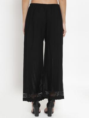 high rise laced hem palazzo - 16735562 - Standard Image - 3