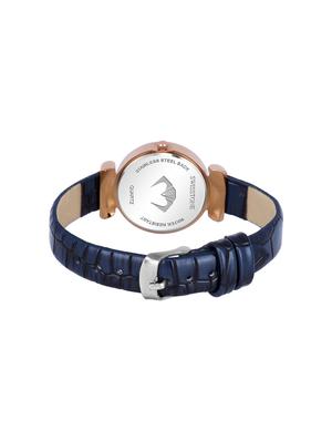 swisstone ck319-rgblue blue leather strap analog wrist watch for women - 16736178 - Standard Image - 3