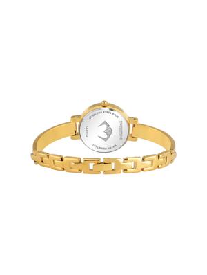 swisstone jewels181-blkgld gold plated bracelet wrist watch for women - 16736184 - Standard Image - 3