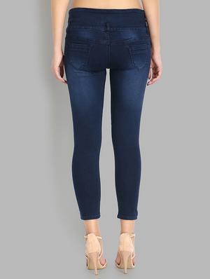high rise button detail jeans - 16737066 - Standard Image - 3