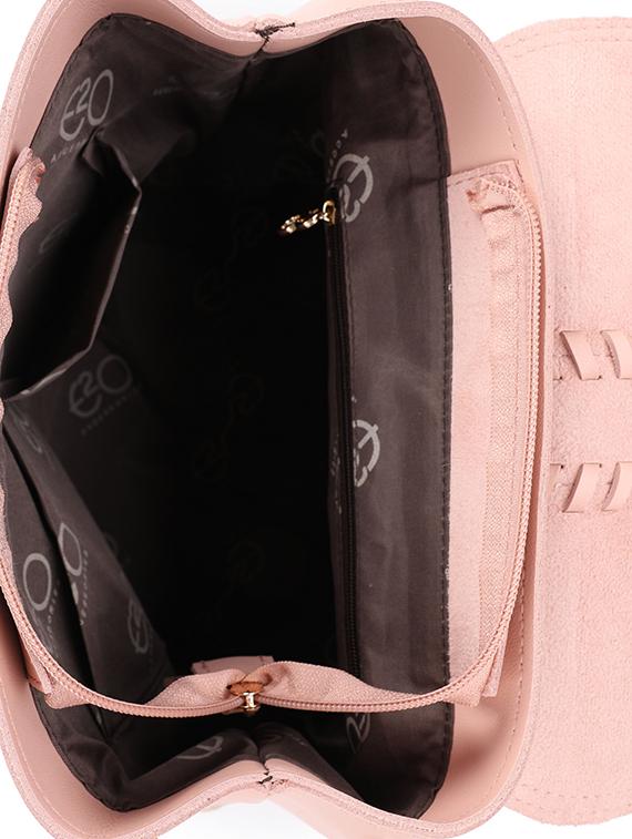 pink leatherette (pu) regular backpack - 16737960 - Zoom Image - 3