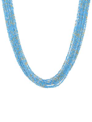 blue metal necklaces and earring - 16738038 - Standard Image - 3