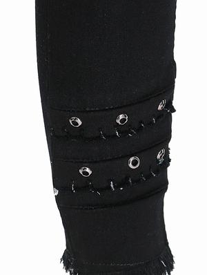 high rise frayed hem jeans - 16738246 - Standard Image - 6
