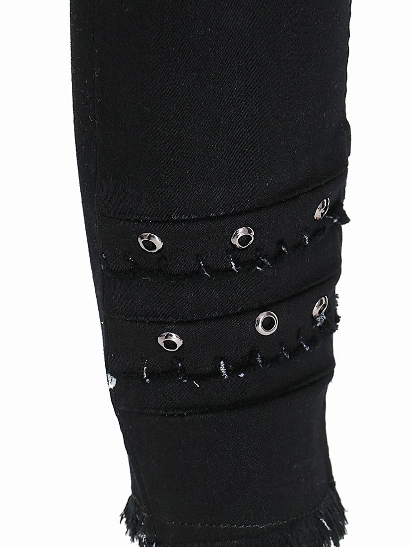 high rise frayed hem jeans - 16738246 - Zoom Image - 6