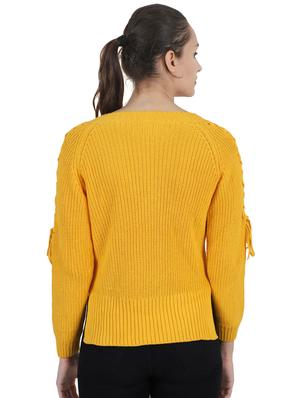 v-neck solid pullover - 16738469 - Standard Image - 3