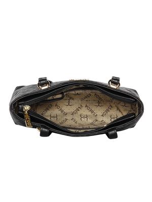 black leatherette regular handbag - 16738947 - Standard Image - 3