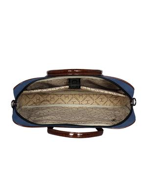 blue leatherette (pu) laptop bag - 16739351 - Standard Image - 3