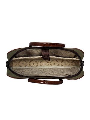 green leatherette (pu) laptop bag - 16739356 - Standard Image - 3