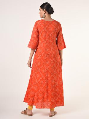 bandhani print anarkali kurta - 16739394 - Standard Image - 3