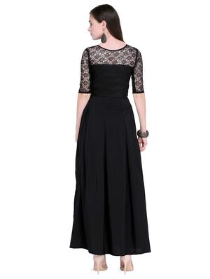round neck floral lace maxi dress - 16739437 - Standard Image - 3