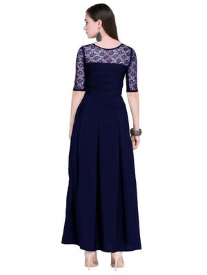 round neck floral lace maxi dress - 16739438 - Standard Image - 3