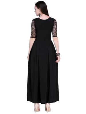 round neck floral lace maxi dress - 16739439 - Standard Image - 3