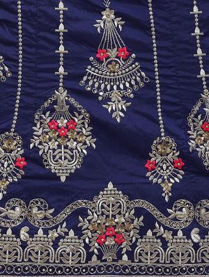 embroidered a-line lehenga - 16740803 - Standard Image - 3