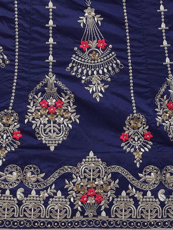 embroidered a-line lehenga - 16740803 - Zoom Image - 3