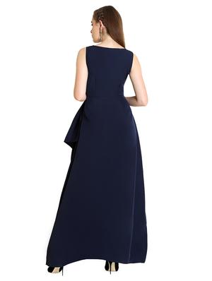 boat neck drape detail maxi dress - 16740866 - Standard Image - 3