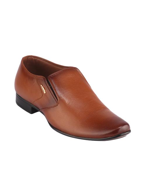 tan leather slip ons - 16741371 - Standard Image - 1