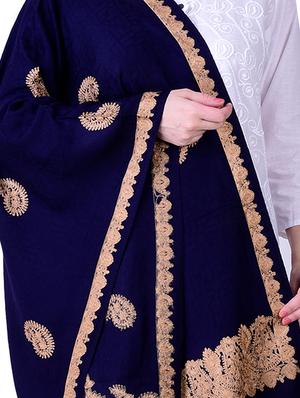 embroidered woolen stole - 16741695 - Standard Image - 3