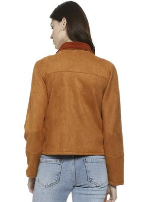 lapel neck zipper detail bomber jacket - 16741973 - Standard Image - 3