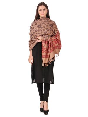 floral woolen shawl - 16742055 - Standard Image - 3