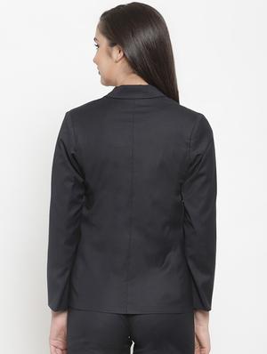 lapel neck solid blazer - 16743182 - Standard Image - 3