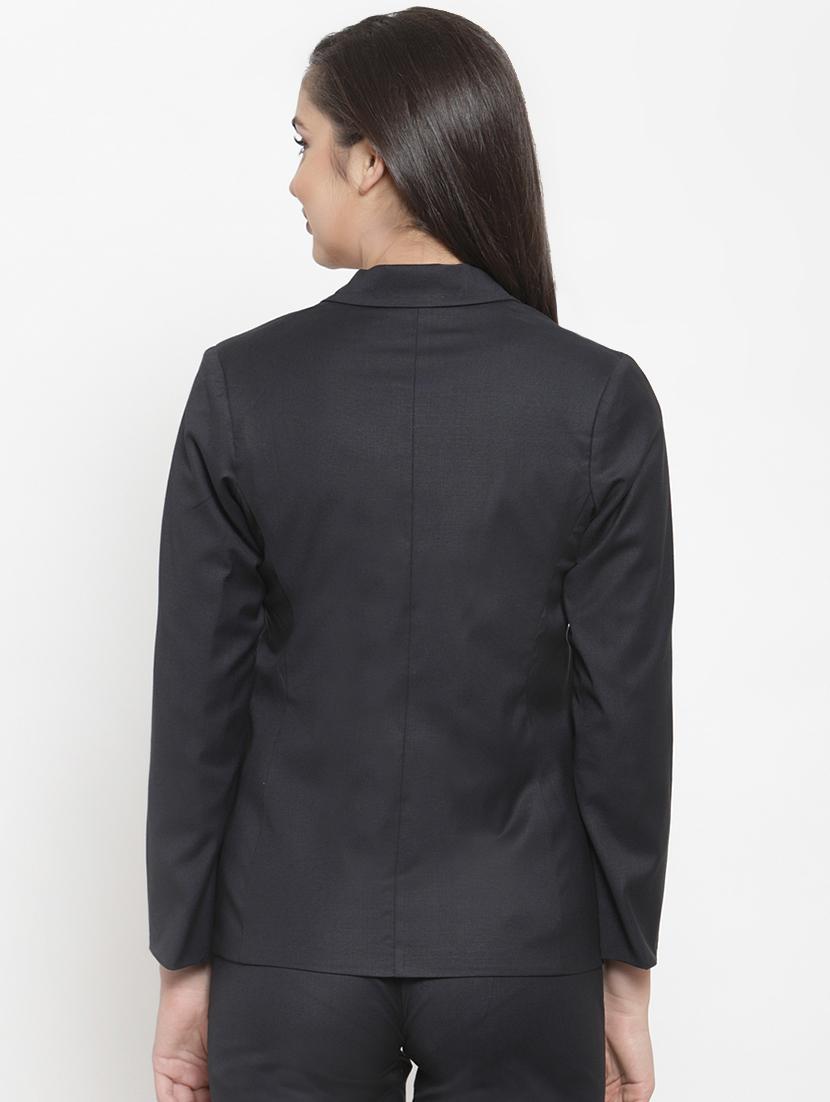lapel neck solid blazer - 16743182 - Zoom Image - 3