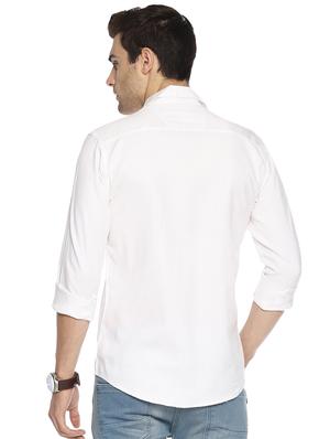 white solid casual shirt - 16743342 - Standard Image - 3