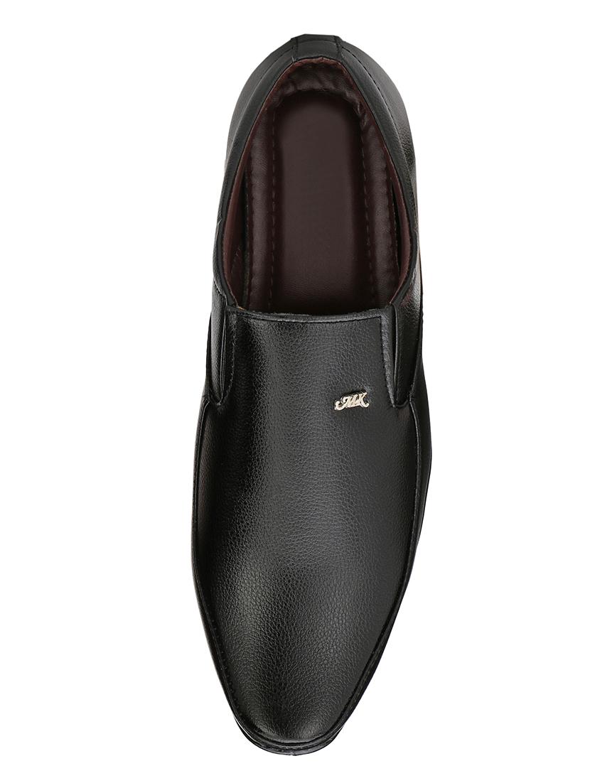 black leatherette slip ons - 16743634 - Zoom Image - 3