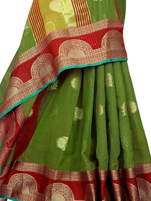 floral woven saree with blouse - 16743763 - Standard Image - 3