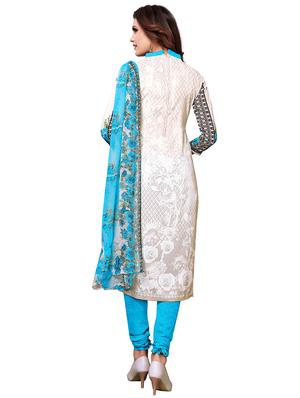 white crepe salwar suit unstitched - 16744091 - Standard Image - 3