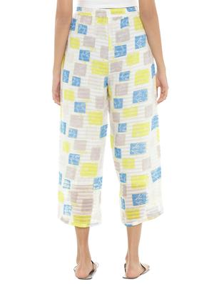 high rise printed palazzo - 16744168 - Standard Image - 3