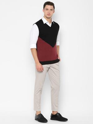 black color block pullover - 16744511 - Standard Image - 3