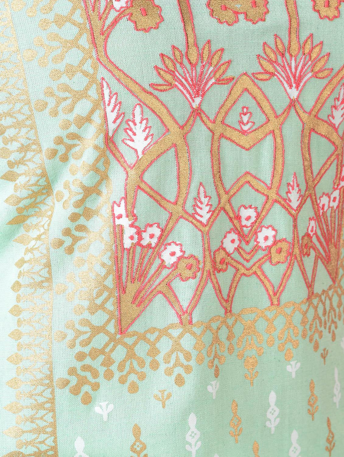 foil print kurta palazzo set - 16744697 - Zoom Image - 6