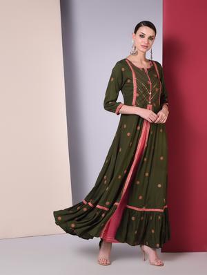 tiered kurta legging set - 16744825 - Standard Image - 3