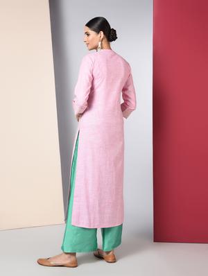 embroidered straight kurta - 16745607 - Standard Image - 3