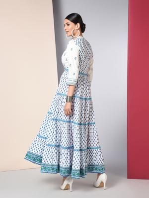 printed tiered kurta - 16745677 - Standard Image - 3