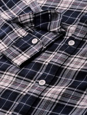 navy blue checkered casual shirt - 16745899 - Standard Image - 6