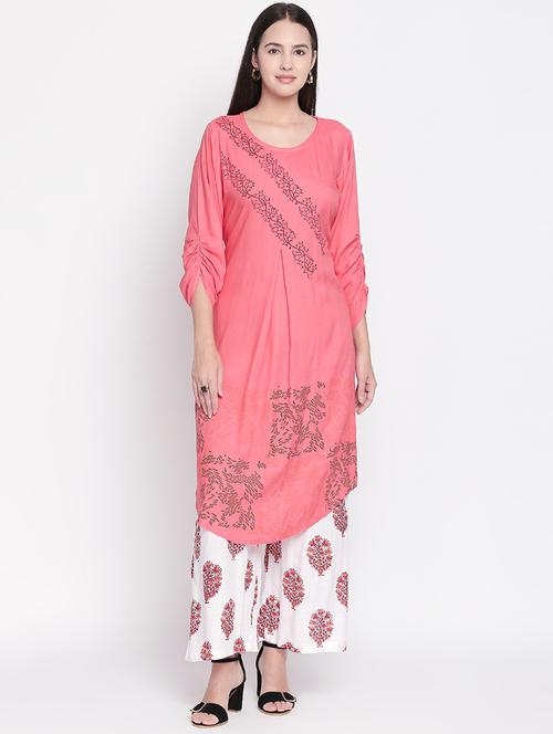 printed kurta palazzo set - 16746415 - Standard Image - 1