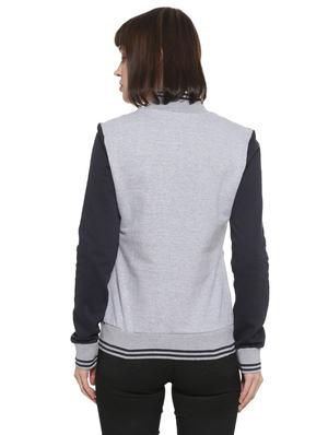 contrast ribbed color block jacket - 16746422 - Standard Image - 3