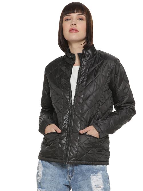 mandarin neck quilted jacket - 16746423 - Standard Image - 1