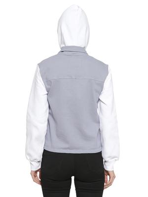 hooded neck color block jacket - 16746425 - Standard Image - 3