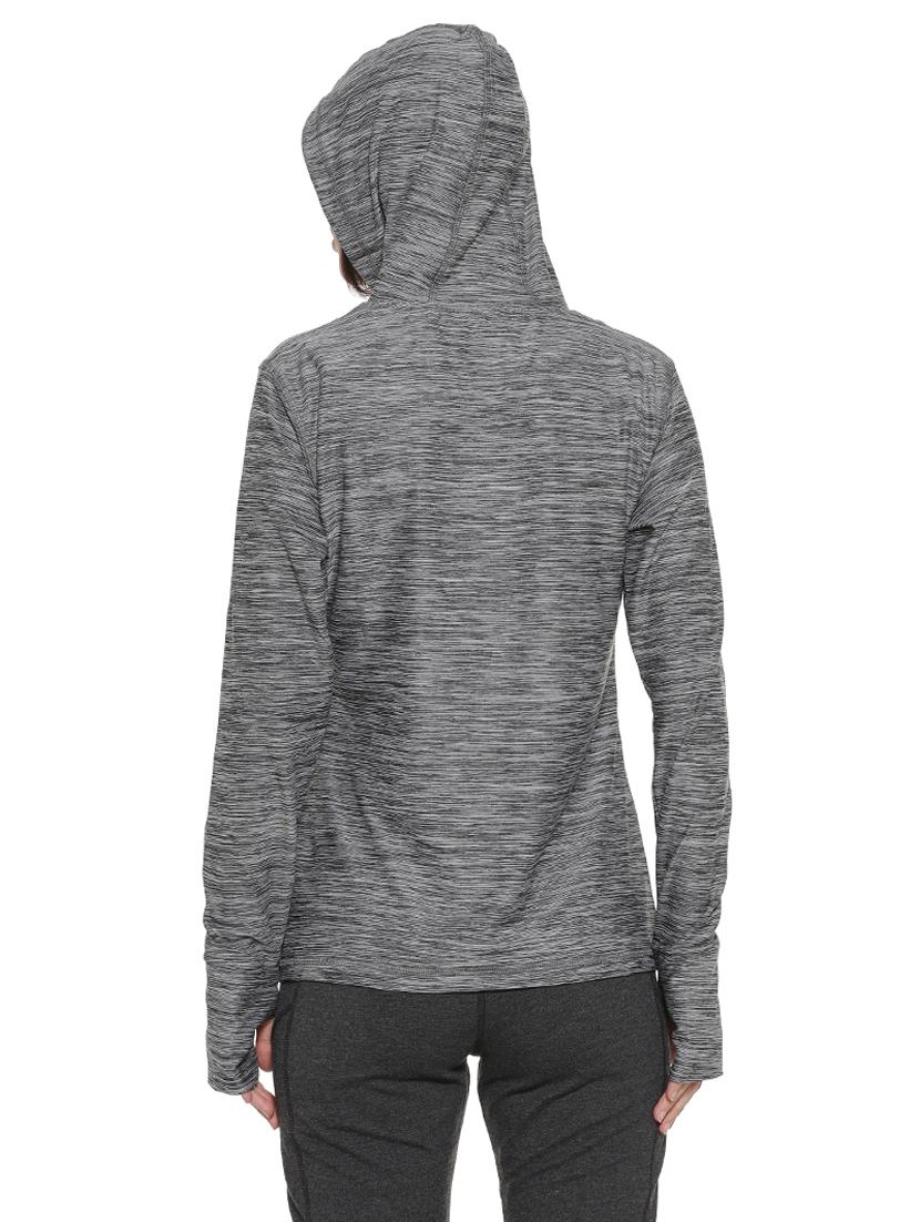 hooded neck melange sweatshirt - 16746431 - Zoom Image - 3