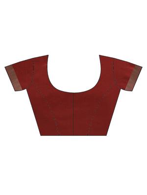 solid banarasi saree with blouse - 16746939 - Standard Image - 3