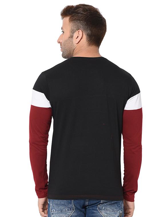 red color block t-shirt - 16749466 - Zoom Image - 3